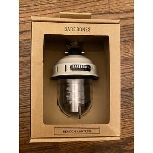 Barebones Living LIV-237 Beacon Hanging Vintage White Lantern